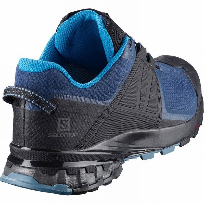 Blue / Black Men's Salomon XA WILD GORE-TEX Trail Running Shoes | 714-LFPHQX