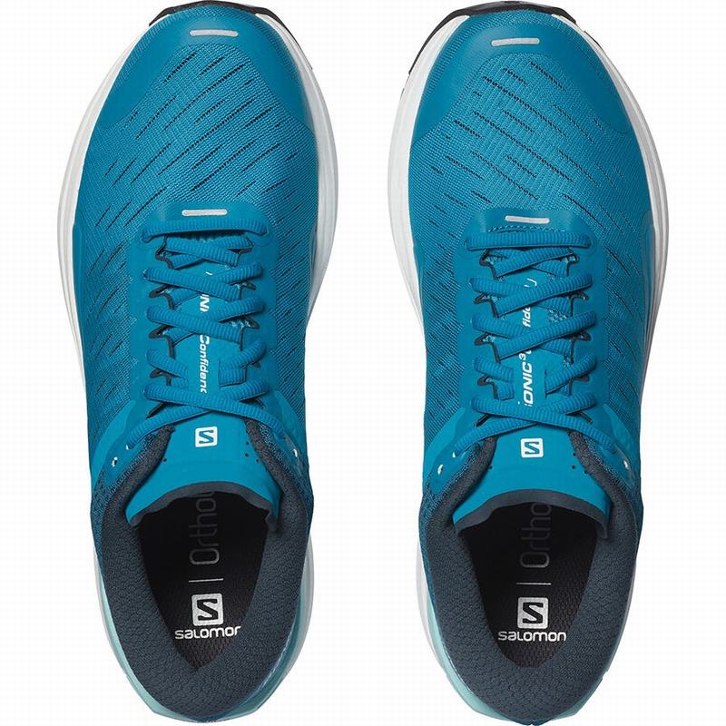 Blue Men's Salomon SONIC 3 CONFIDENCE Running Shoes | 528-MOLJAC