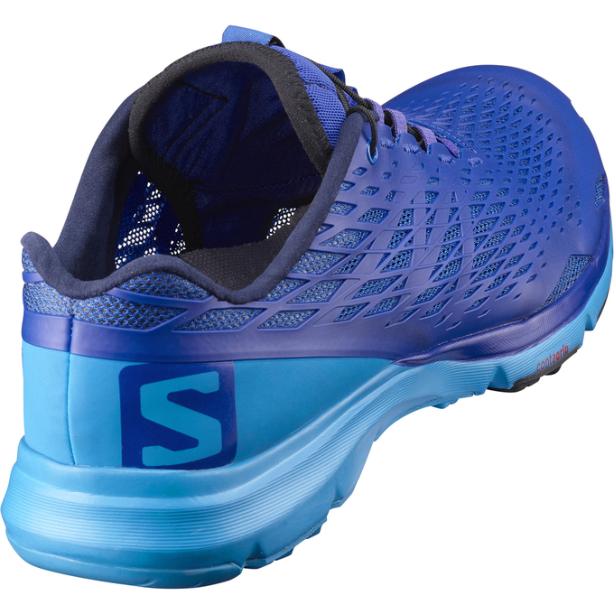 Blue / Orange Men's Salomon XA AMPHIB Running Shoes | 143-ZQJAHD