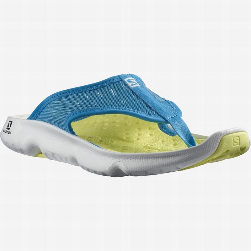 Blue / White Men's Salomon REELAX BREAK 5.0 Flip Flops | 124-GTBSUJ