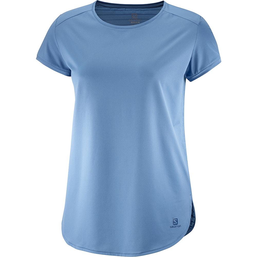 Blue Women\'s Salomon COMET BREEZE W T Shirts | 942-ZJOKCM