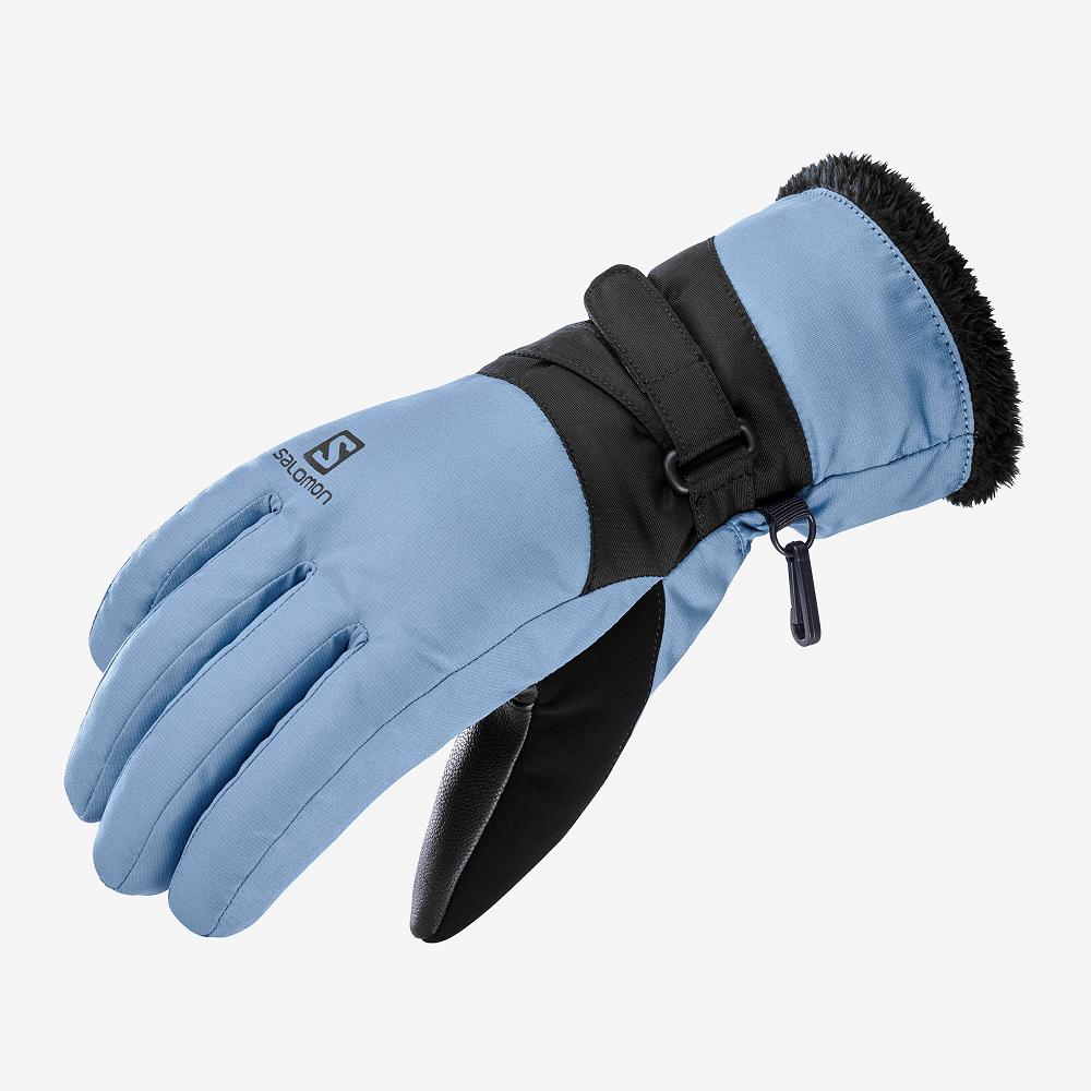 Blue Women's Salomon FORCE DRY W Gloves | 930-FVHIDL