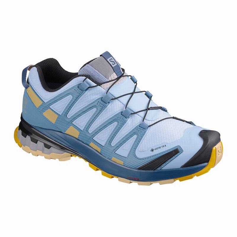 Blue Women\'s Salomon XA PRO 3D V8 GORE-TEX Hiking Shoes | 219-KBSHJO