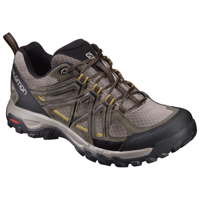 Brown Black Men\'s Salomon EVASION 2 AERO Hiking Shoes | 914-DQVHWU