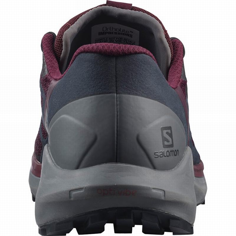 Burgundy Women's Salomon SENSE RIDE 4 Trail Running Shoes | 768-TCDMUY