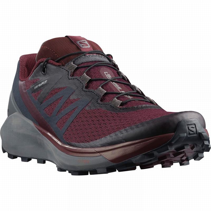 Burgundy Women's Salomon SENSE RIDE 4 Trail Running Shoes | 768-TCDMUY