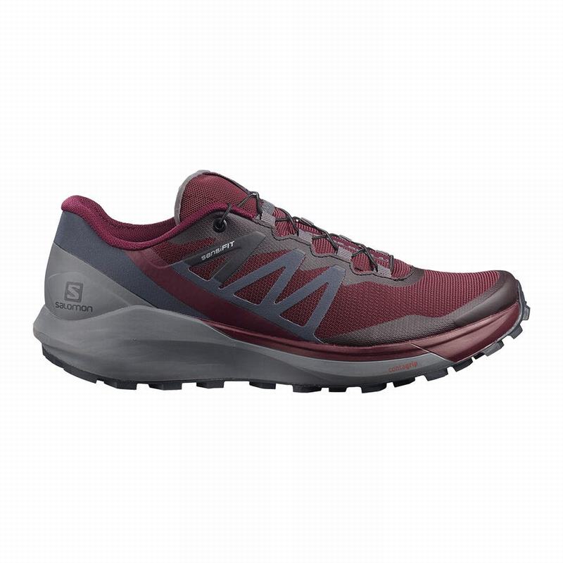 Burgundy Women\'s Salomon SENSE RIDE 4 Trail Running Shoes | 768-TCDMUY