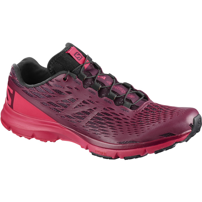 Burgundy Women\'s Salomon XA AMPHIB W Running Shoes | 617-ETSLGF