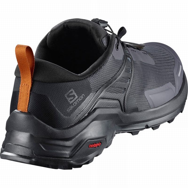 Dark Blue / Black Men's Salomon X RAISE Hiking Shoes | 325-BDEKTX