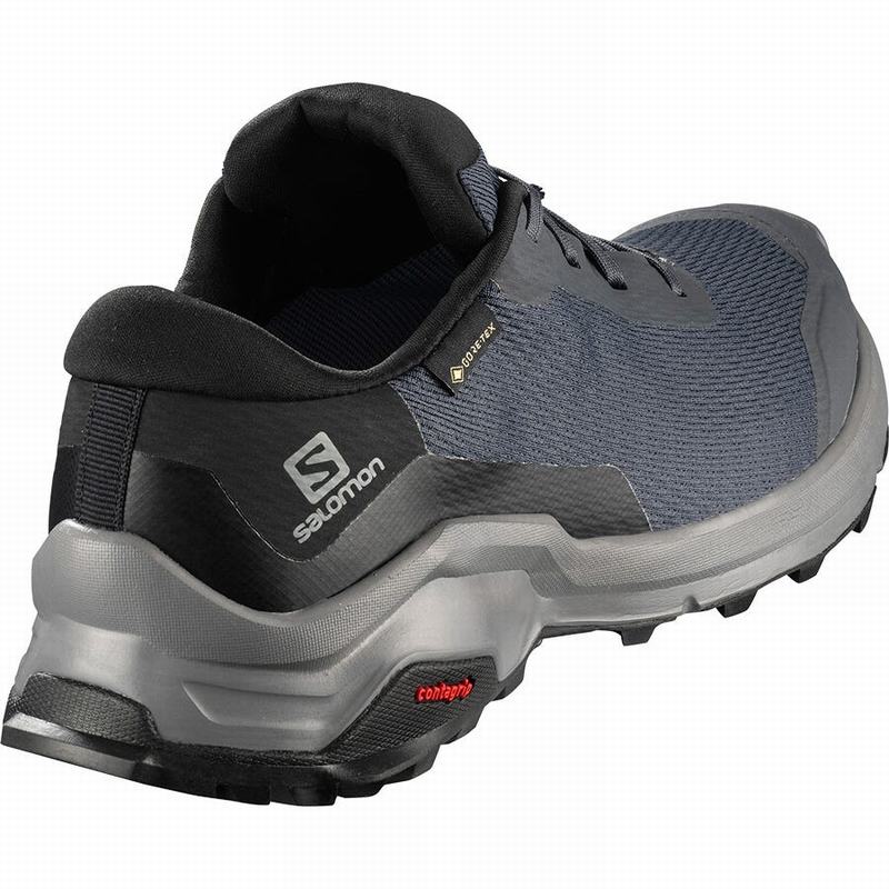 Dark Blue / Black Women's Salomon X REVEAL GORE-TEX Hiking Shoes | 641-RKXZGF