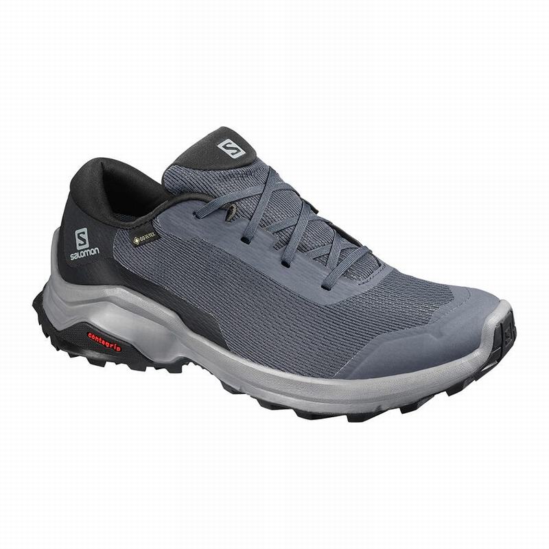 Dark Blue / Black Women\'s Salomon X REVEAL GORE-TEX Hiking Shoes | 641-RKXZGF