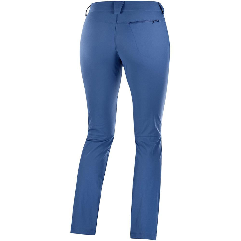 Dark Denim Women's Salomon WAYFARER STRAIGHT LT W Pants | 197-VYKLDQ