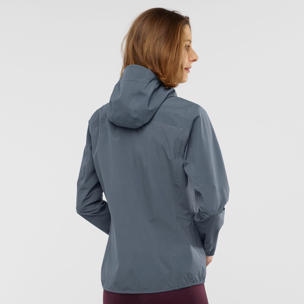 Dark Gery Women's Salomon OUTLINE W Waterproof Jackets | 256-YLHRQX