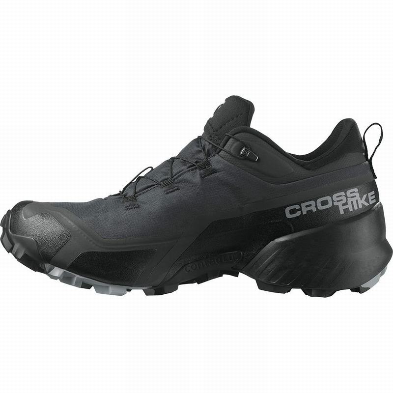 Dark Grey / Black Men's Salomon CROSS HIKE GORE-TEX Hiking Shoes | 789-MPORFG