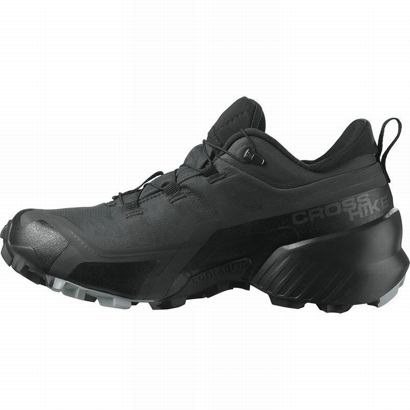 Dark Grey / Black Women's Salomon CROSS HIKE GORE-TEX Hiking Shoes | 083-UYZCDV