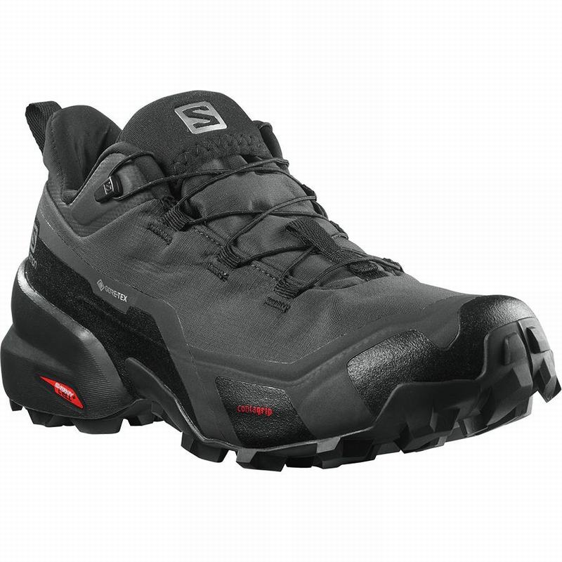 Dark Grey / Black Women's Salomon CROSS HIKE GORE-TEX Hiking Shoes | 083-UYZCDV