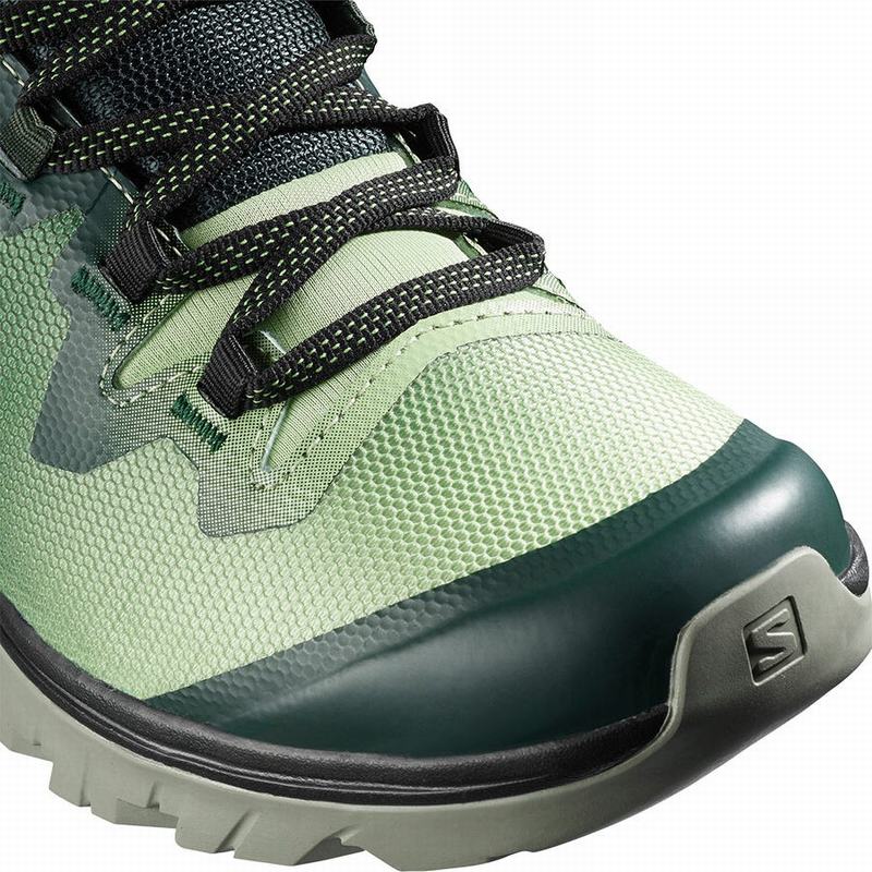 Green / Grey Women's Salomon VAYA MID GORE-TEX Hiking Shoes | 592-PYLJFQ