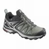 Green / Grey Women's Salomon X ULTRA 3 GORE-TEX Hiking Shoes | 249-CTQZKX