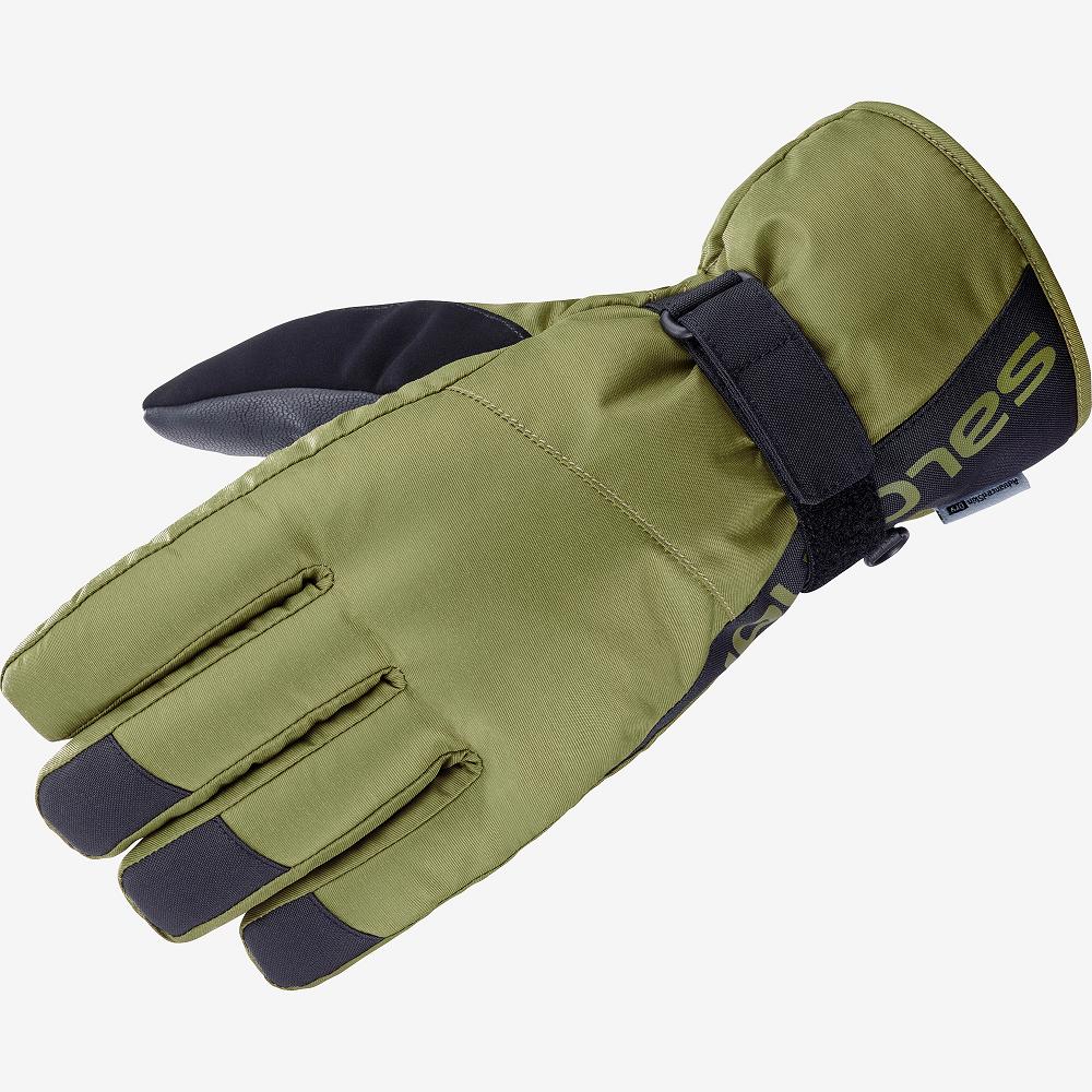 Green Men's Salomon FORCE DRY M Gloves | 416-OZAPEN