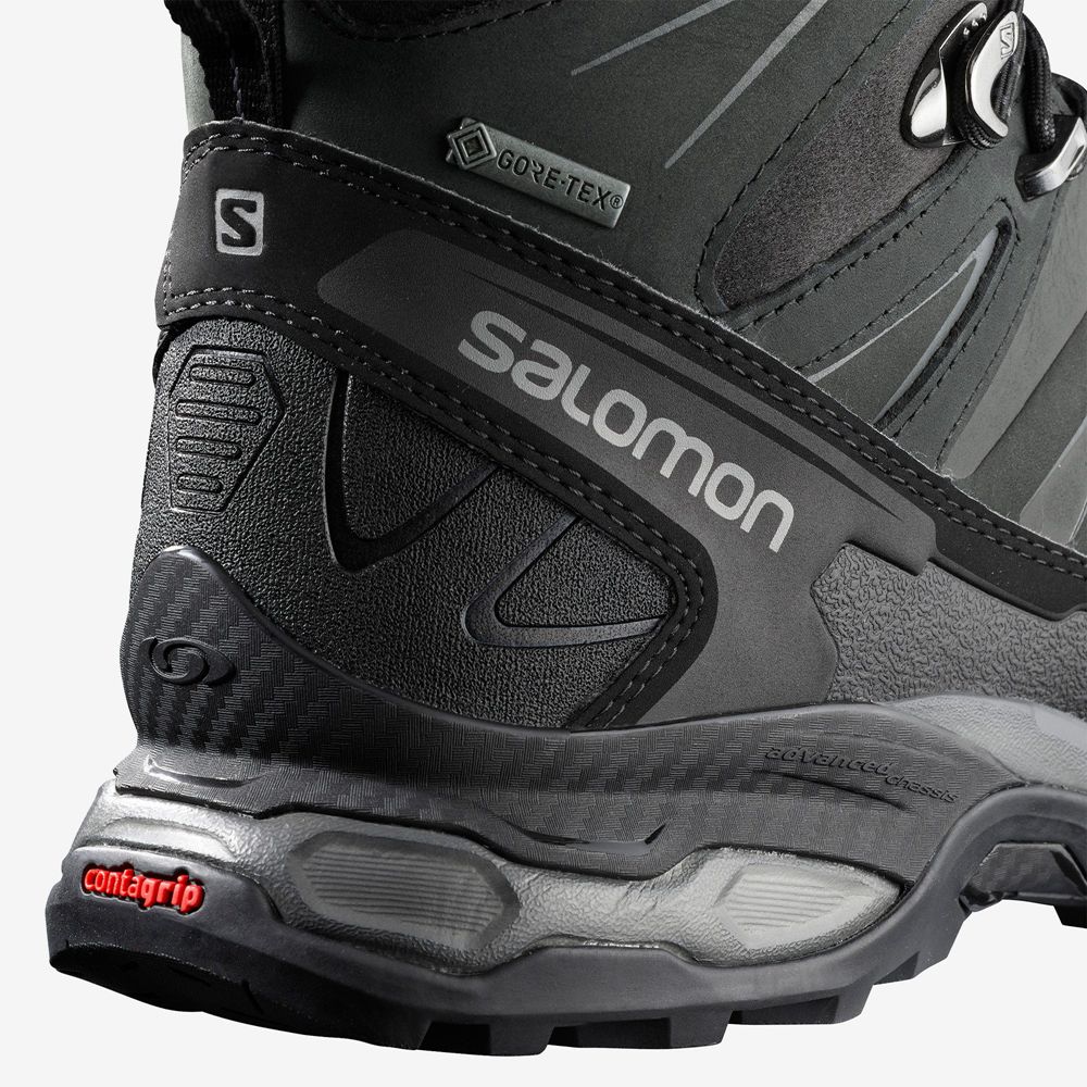 Green Men's Salomon X ULTRA TREK GORE-TEX Hiking Boots | 723-OSLJRC