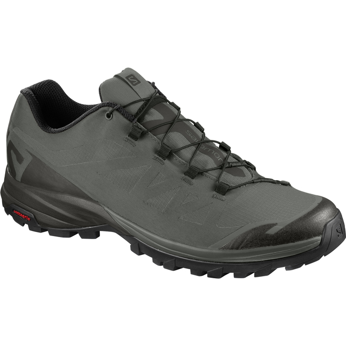 Grey / Black Men\'s Salomon OUTPATH Hiking Shoes | 017-OHQCIW