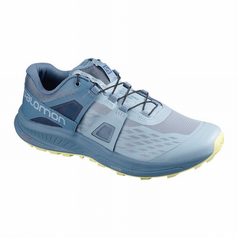 Grey Blue Women\'s Salomon ULTRA W /PRO Trail Running Shoes | 095-BINSWM