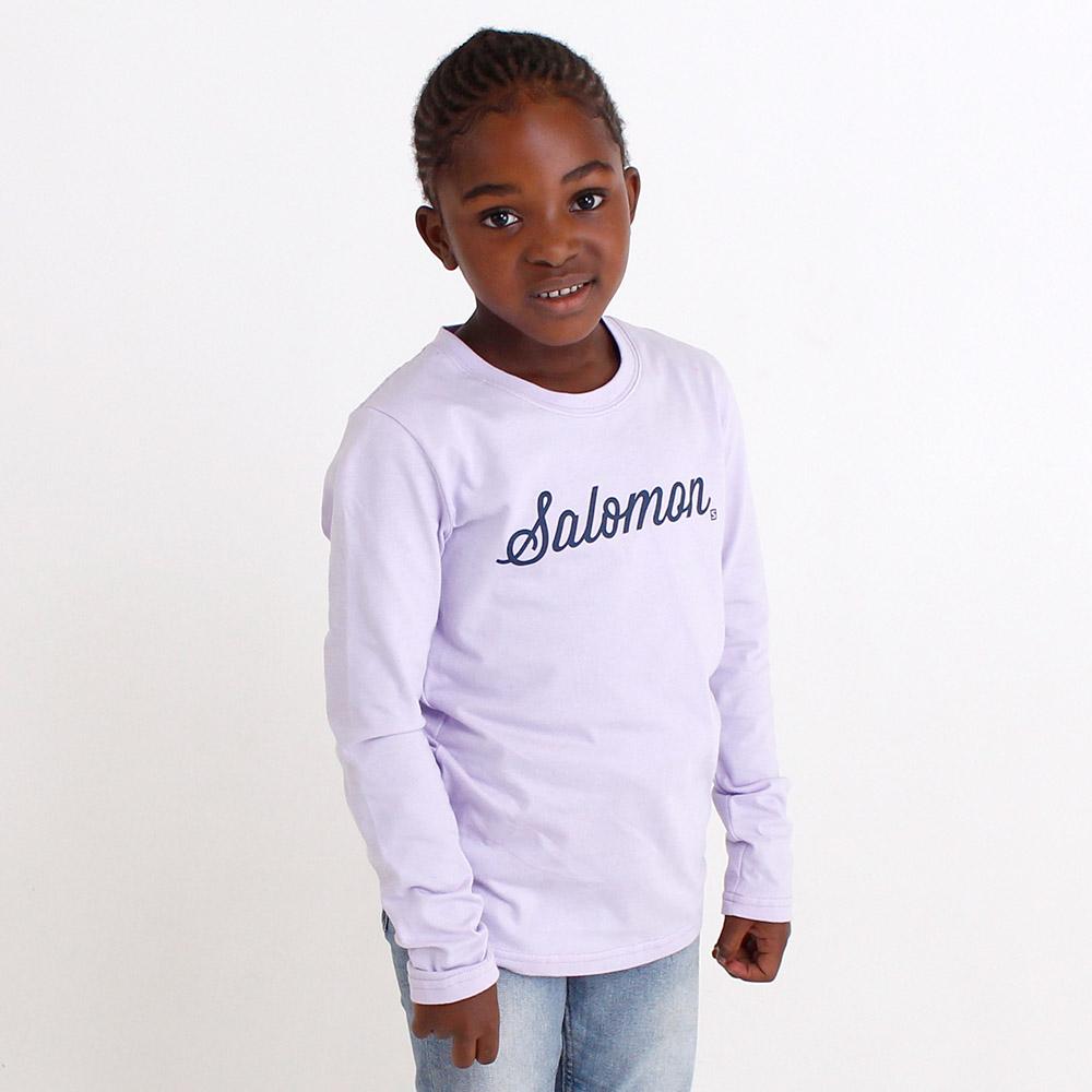 Grey Kids' Salomon SMOOTH LS G T Shirts | 486-WPZVGK