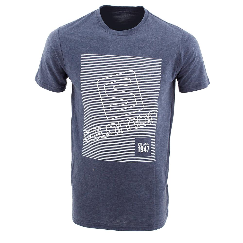 Grey Men's Salomon FINELINE SS M T Shirts | 245-MNPQZE