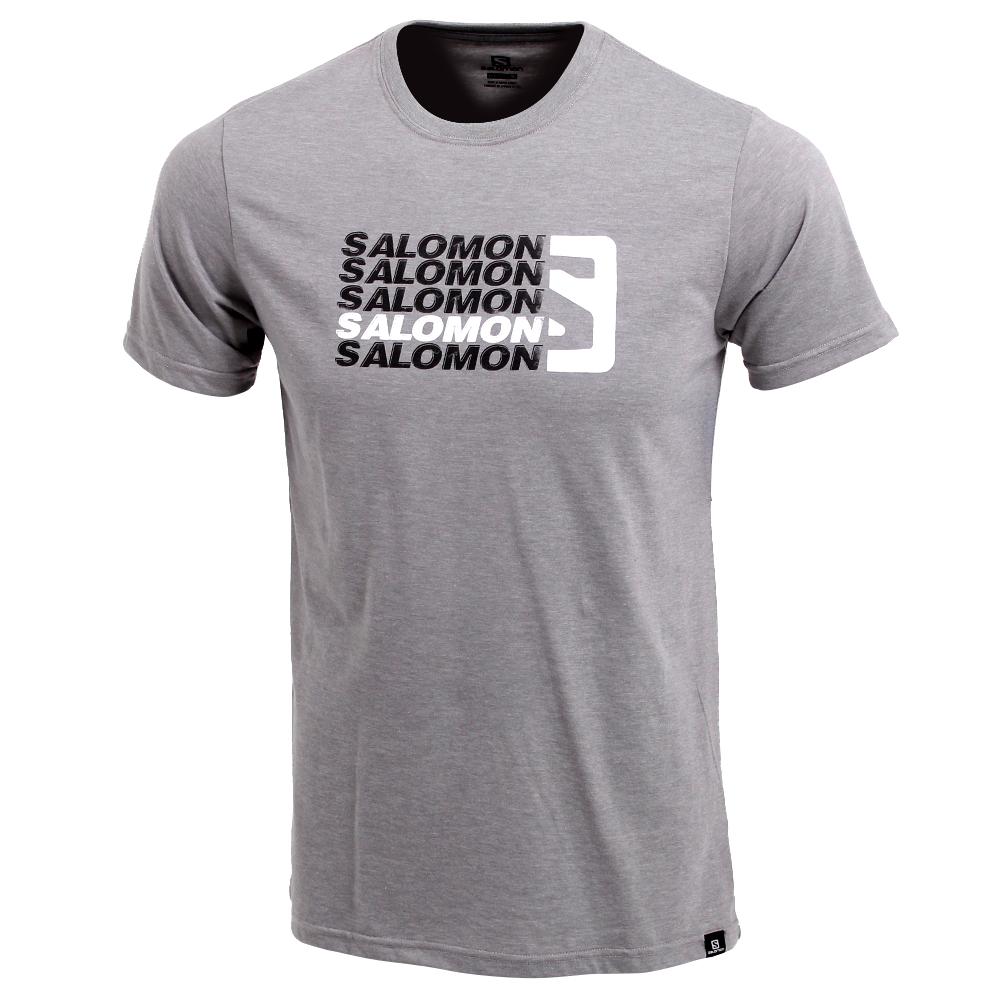 Grey Men\'s Salomon STANDOUT SS M T Shirts | 687-AZITUG