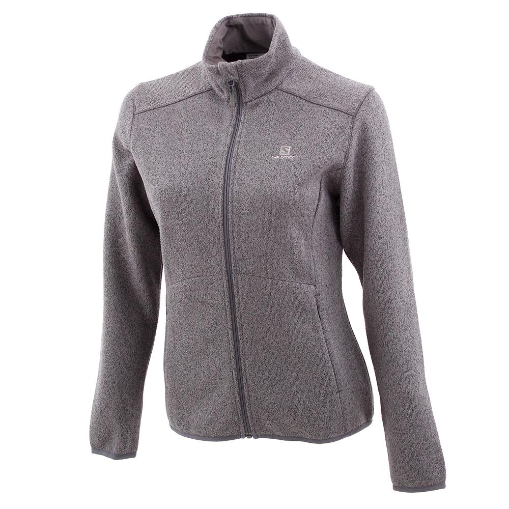 Grey Women\'s Salomon BISTRA FZ W Jackets | 528-DTSGQL