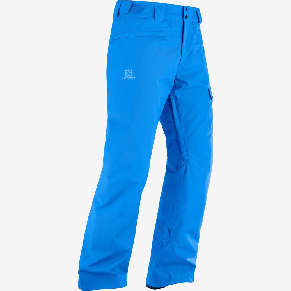 Indigo Bunting Men's Salomon HIGHASARD M Ski Pants | 208-QTJLBY