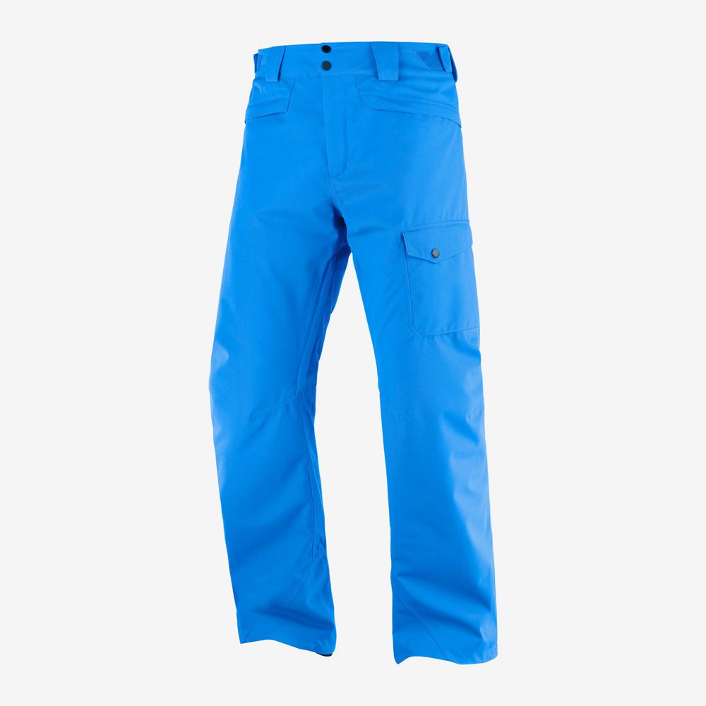 Indigo Bunting Men's Salomon HIGHASARD M Ski Pants | 208-QTJLBY