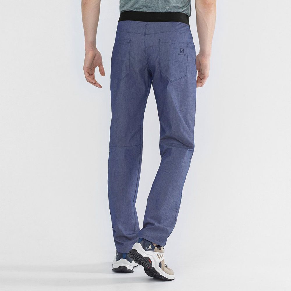 Indigo Men's Salomon WAYFARER TAPERED DENIM Pants | 931-NYHDXG