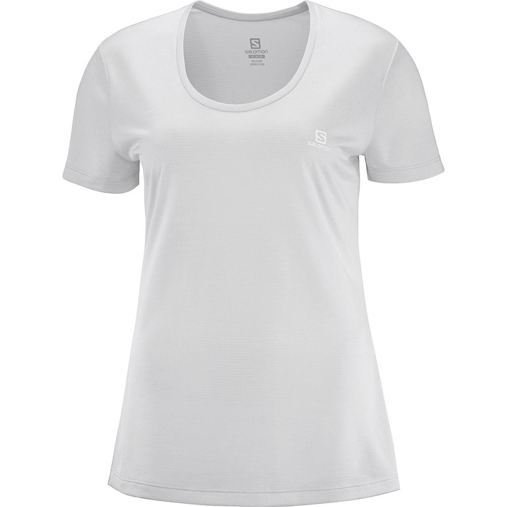 Light Grey Women\'s Salomon AGILE SS W T Shirts | 904-GOAYFS