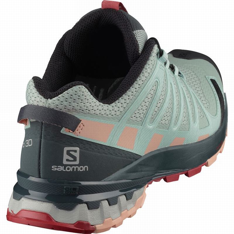 Light Turquoise Grey Women's Salomon XA PRO 3D V8 Trail Running Shoes | 517-LXUAMR