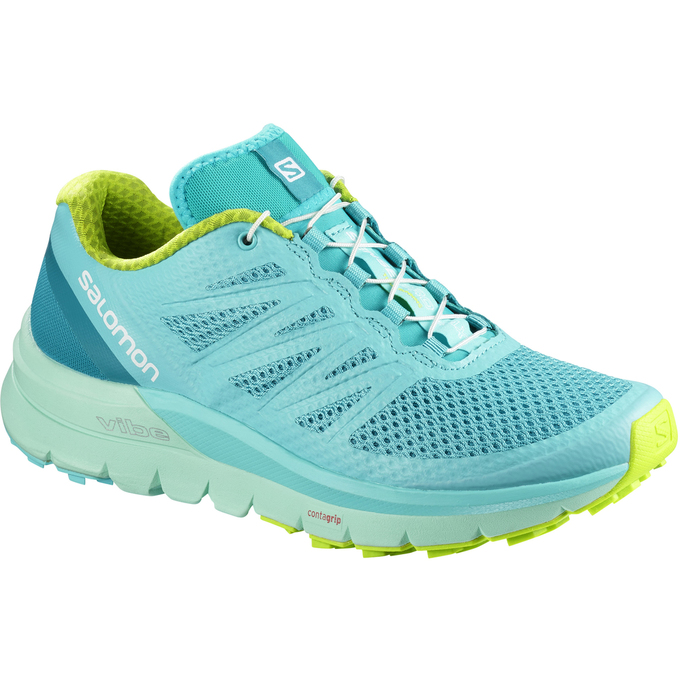 Light Turquoise Women\'s Salomon SENSE PRO MAX W Trail Running Shoes | 294-TBSXEP