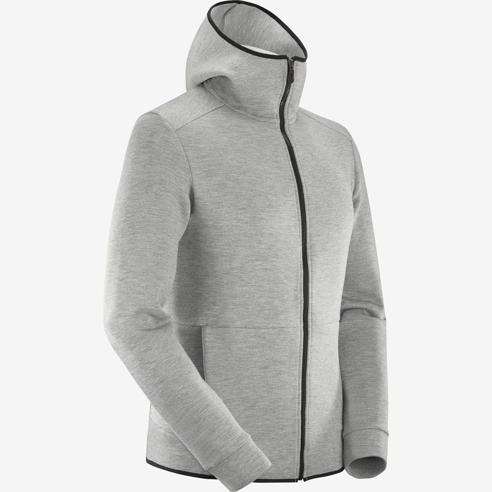 Mid Grey Men's Salomon ESSENTIAL WARM Midlayers | 073-OUYALB