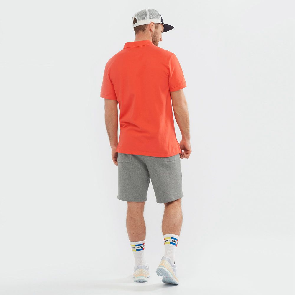 Mid Grey Men's Salomon OUTLIFE TRACK M Shorts | 419-OCPQND