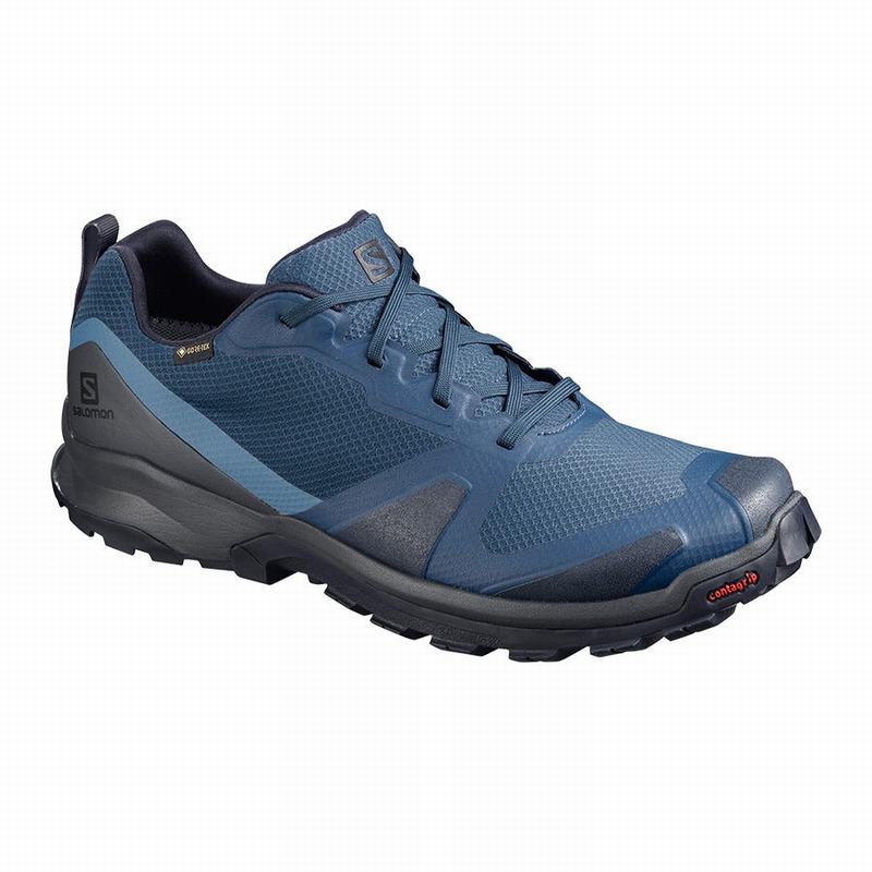 Navy / Black Men\'s Salomon XA COLLIDER GTX Hiking Shoes | 642-OKIJZH