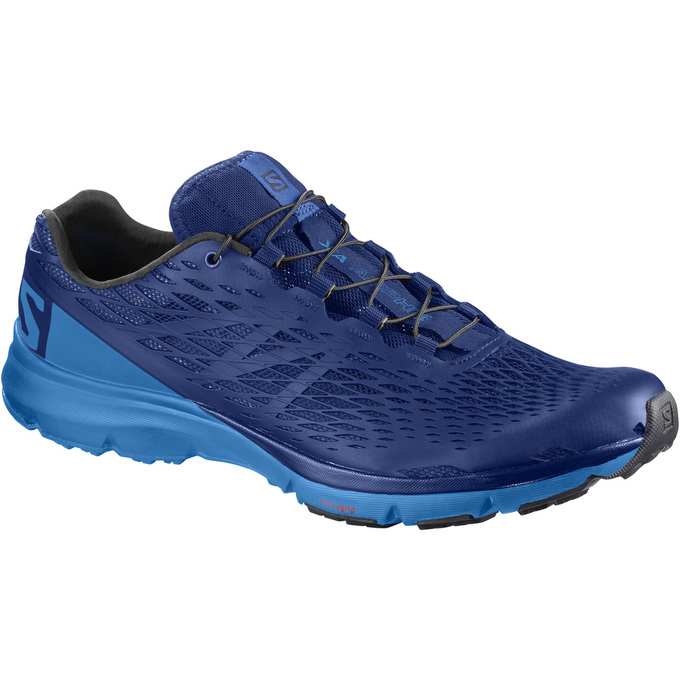 Navy / Blue Men\'s Salomon XA AMPHIB Running Shoes | 745-TUYCFA