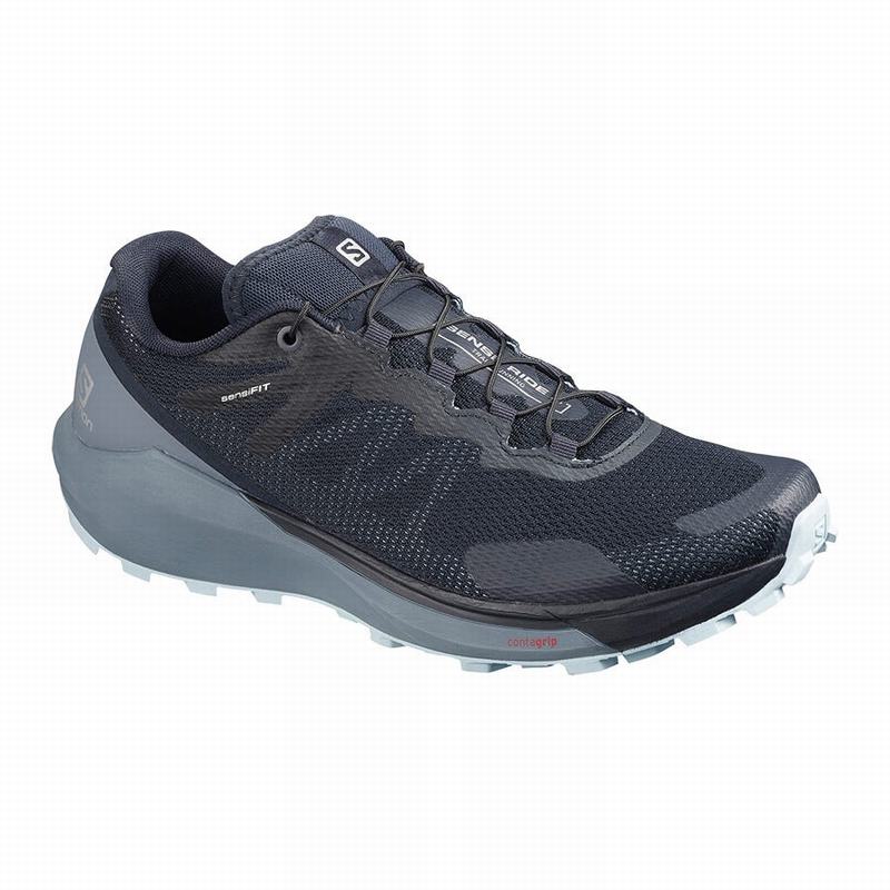 Navy / Grey Women\'s Salomon SENSE RIDE 3 W Trail Running Shoes | 650-UHXTVJ