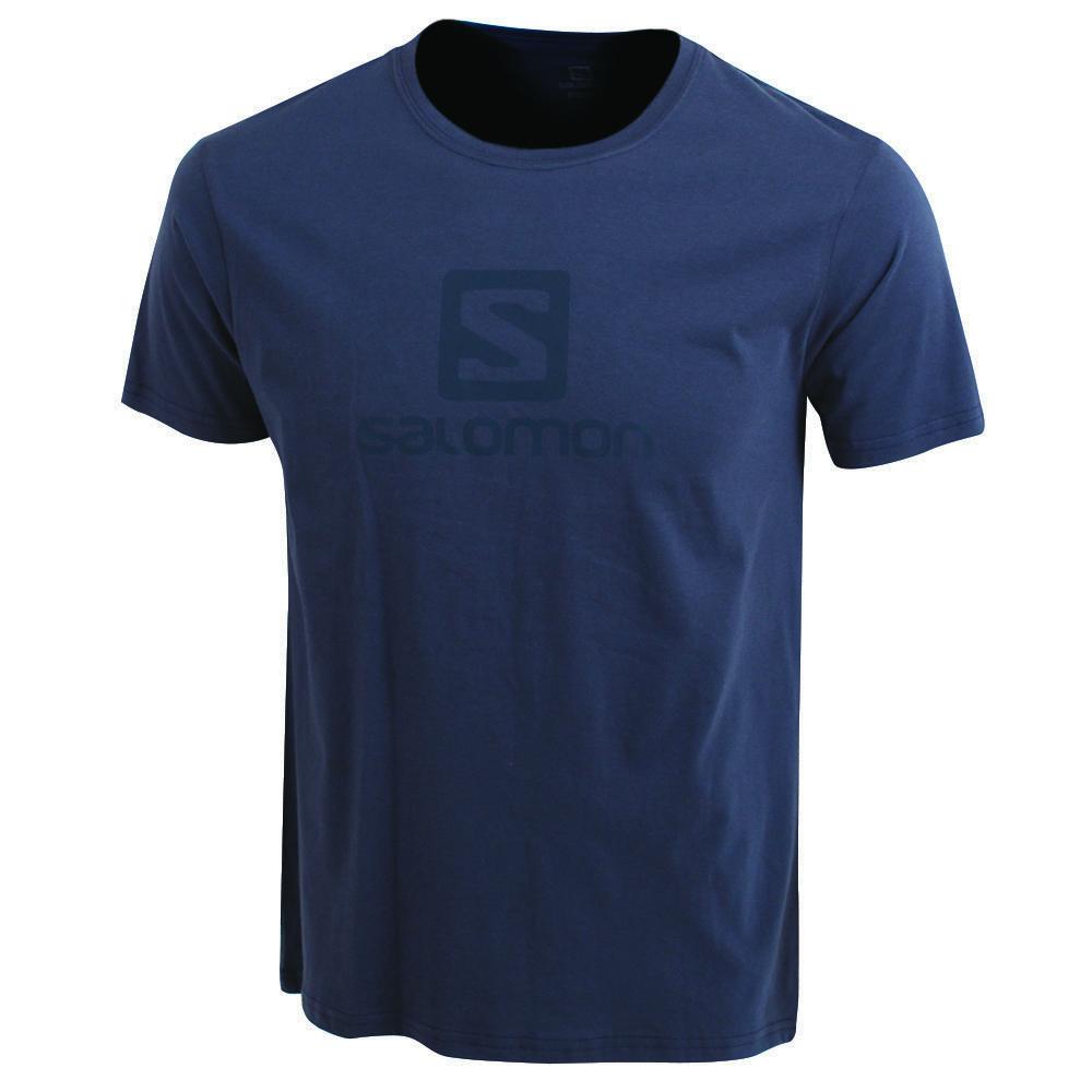 Navy Men\'s Salomon ACHIEVE SS M T Shirts | 607-UHZIYM