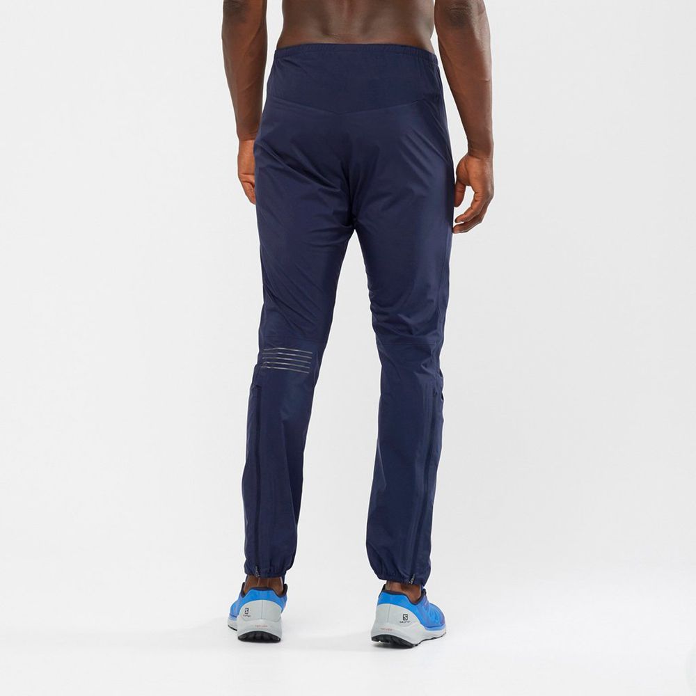 Navy Men's Salomon BONATTI WP UNISEX Pants | 180-BFITYS