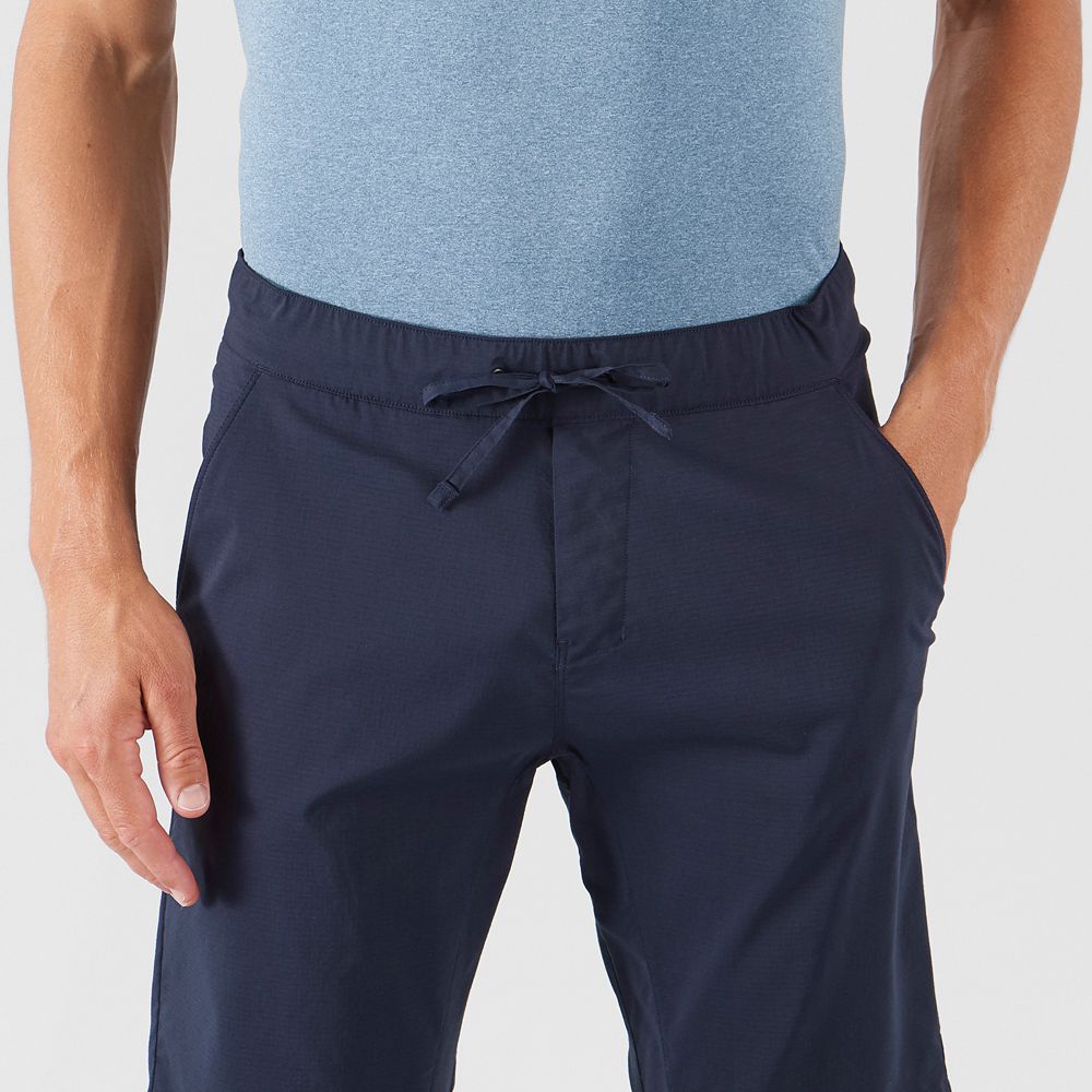 Navy Men's Salomon EXPLORE M Shorts | 863-LQPSTA