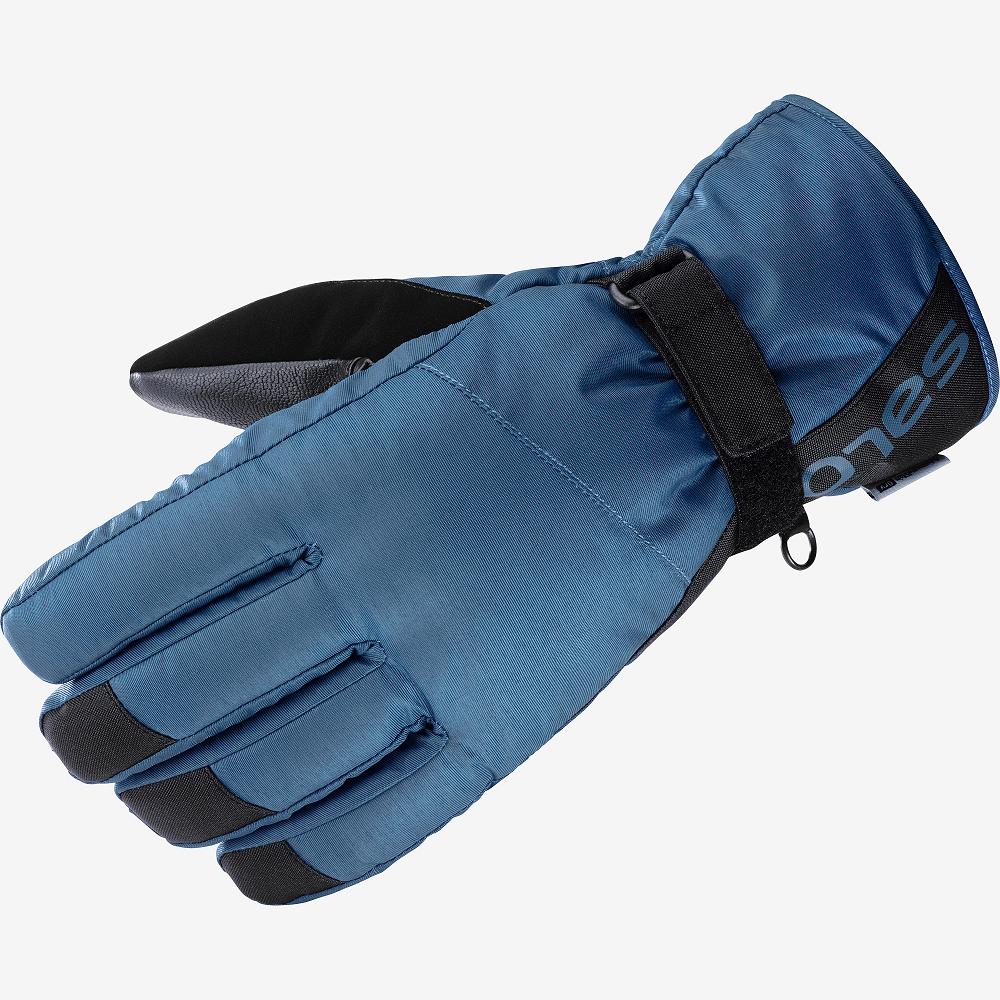 Navy Men's Salomon FORCE DRY M Gloves | 329-RDNTOQ