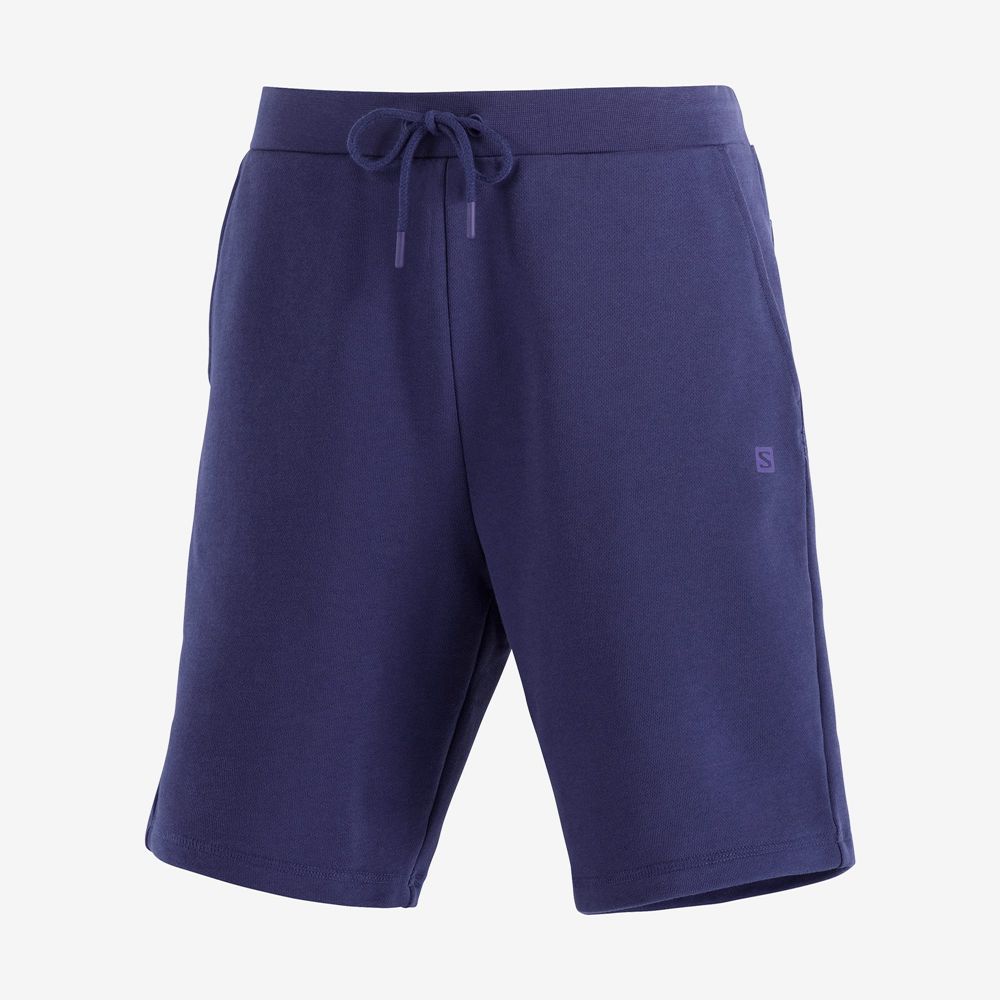 Navy Men's Salomon OUTLIFE TRACK M Shorts | 370-CJMOPZ