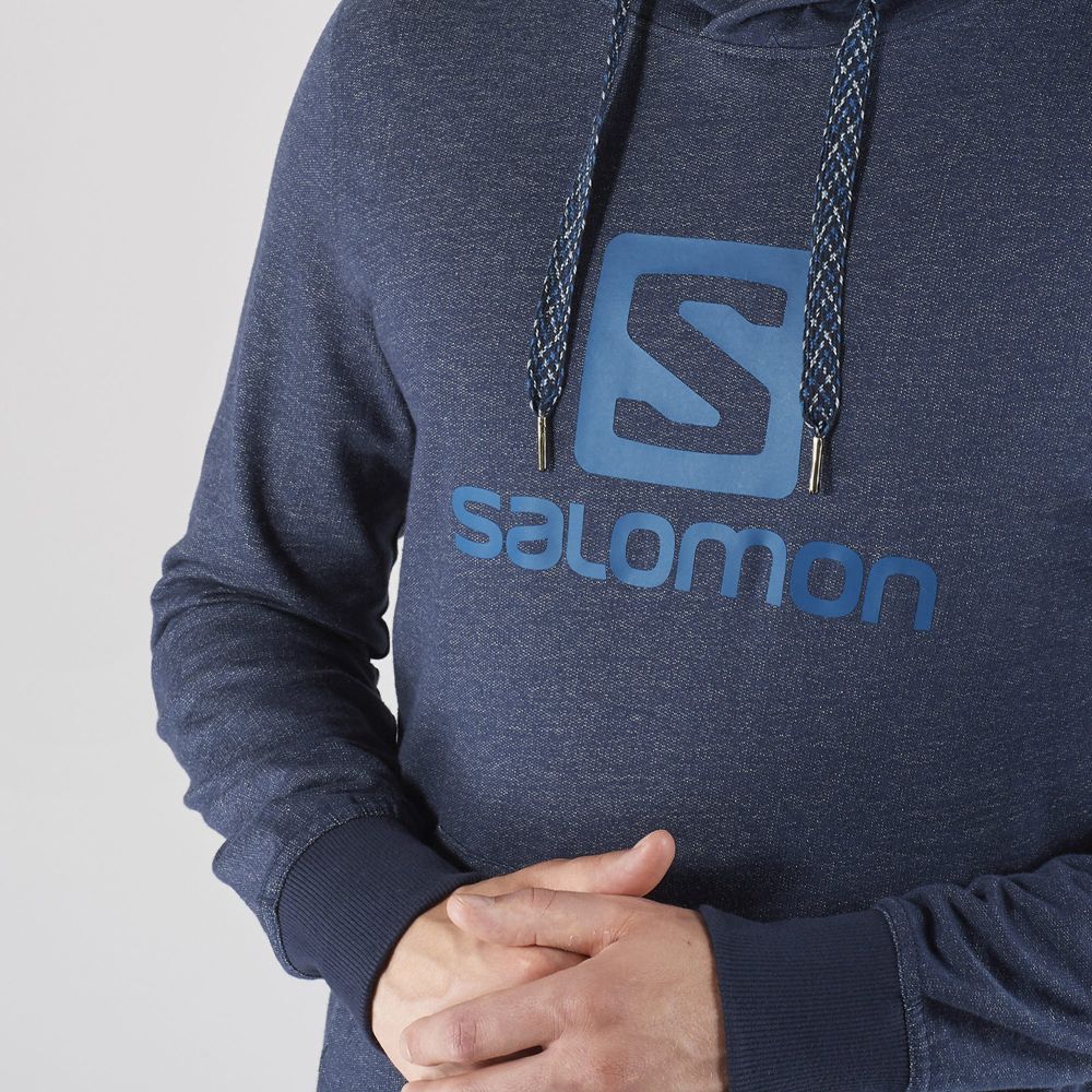 Navy Men's Salomon SHIFT HOODIE M Midlayers | 934-SGTQLU