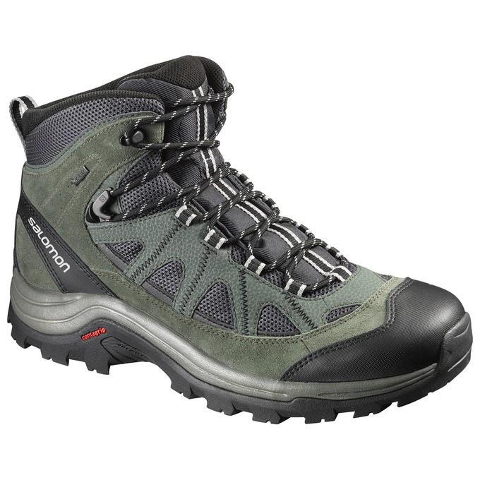 Olive / Black Men\'s Salomon AUTHENTIC LTR GTX Hiking Boots | 784-SJBWXY