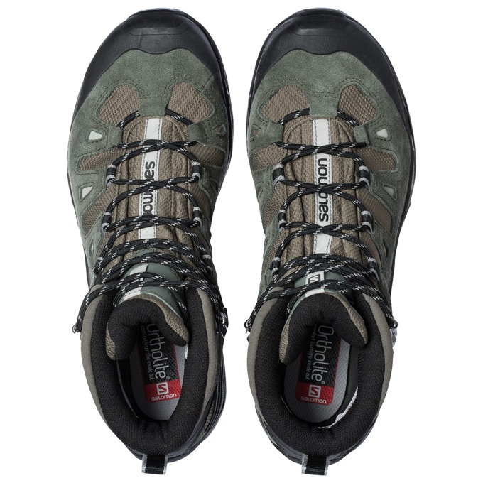 Olive / Black Men's Salomon QUEST PRIME GTX Hiking Boots | 965-KXNGRP