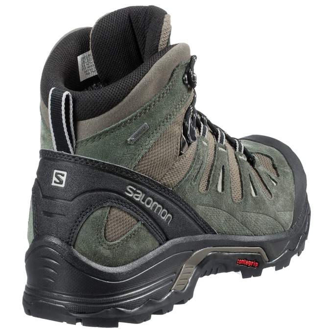 Olive / Black Men's Salomon QUEST PRIME GTX Hiking Boots | 965-KXNGRP